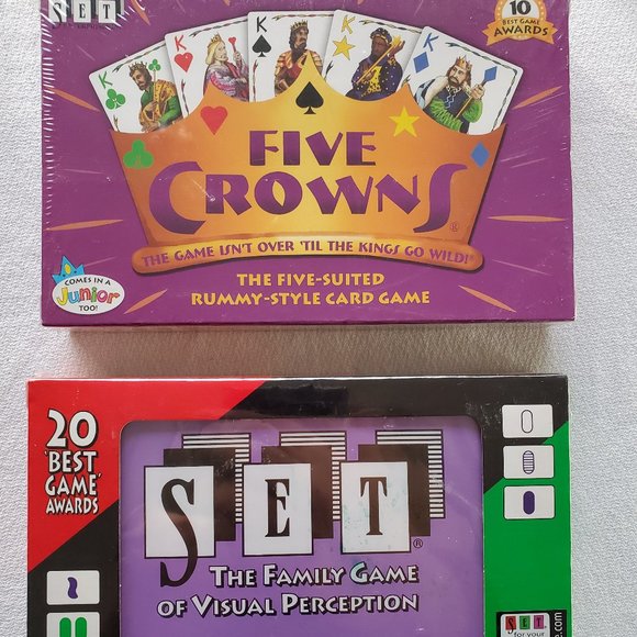 2 Pack Family Card Games ~ Set and Five Crowns NEW - Picture 2 of 5